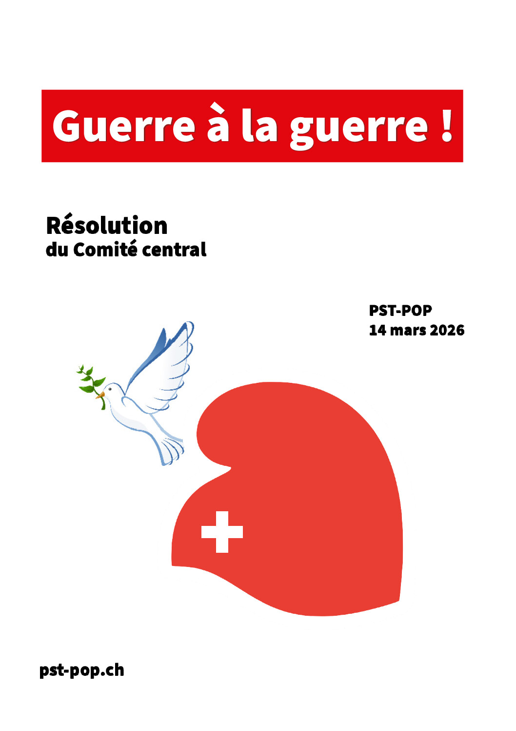Résolution du PST-POP – Guerre à la guerre !